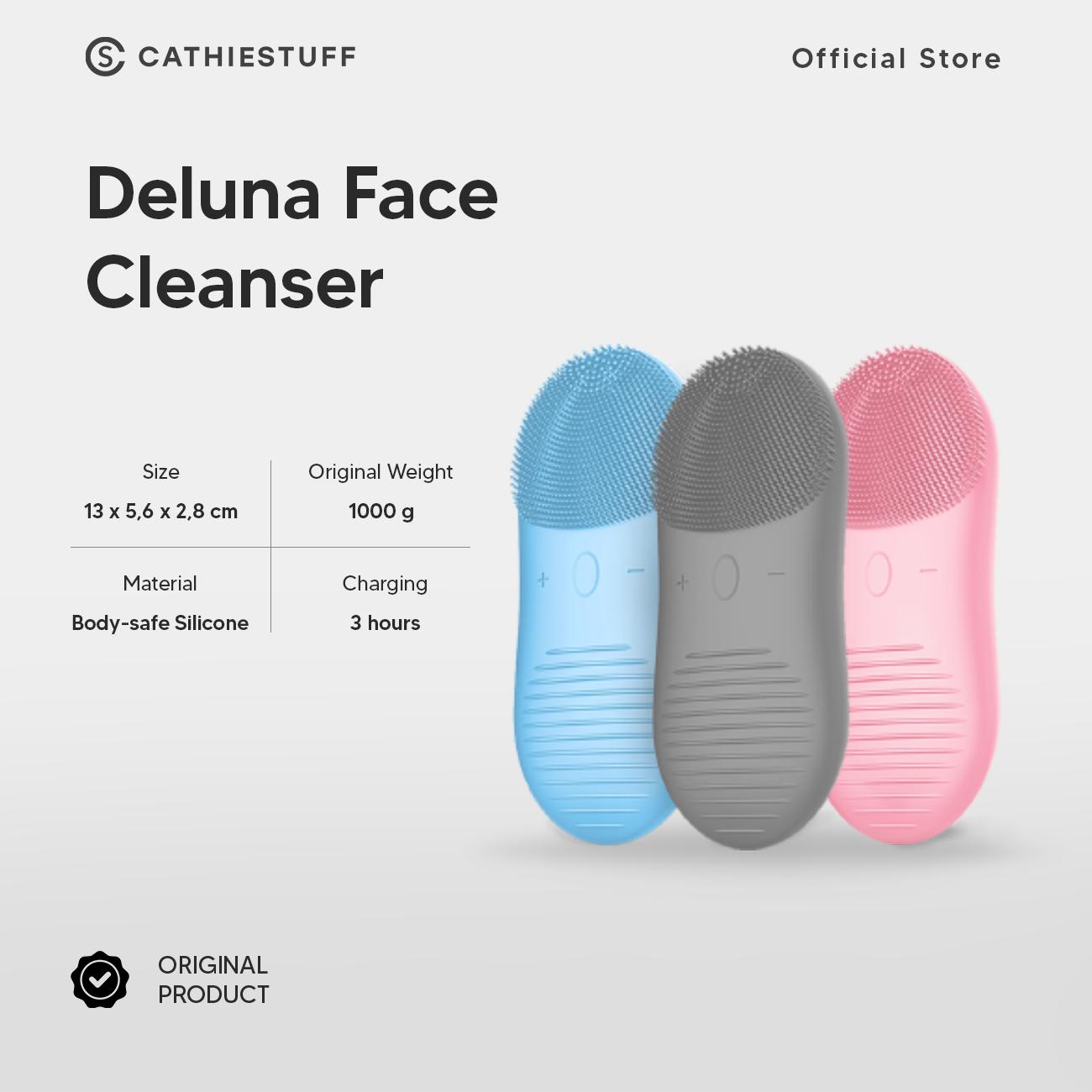 0aa39f92ee3f43fd8add5f07bcc33f57~tplv-aphluv4xwc-origin-jpeg Cathiestuff Deluna Face Cleanser | Alat Pembersih Wajah 2in1 Waterproof Premium Rechargeable - Image 1