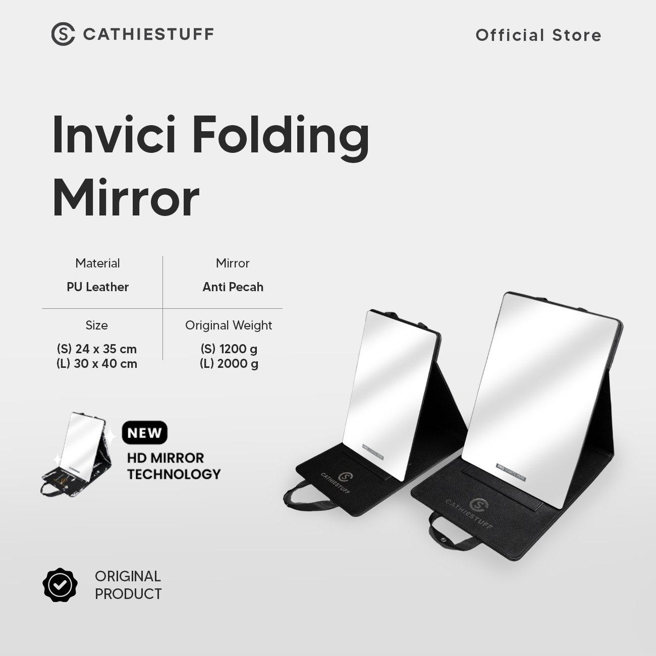 Icon mirror folding (1) New Size Invici Folding Mirror by Cathiestuff | HD Tech Pro Folding Mirror - Image 1
