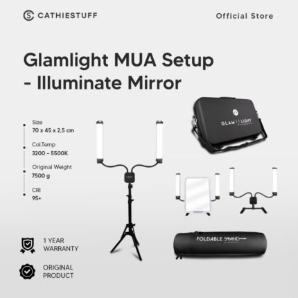 Glamlight MUA Setup - Illuminate Mirror by Cathiestuff | LED Makeup Lighting Flexible